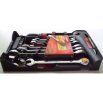 К-кт тресчоткови ключове + отвертка и накрайници 18части GearWrench